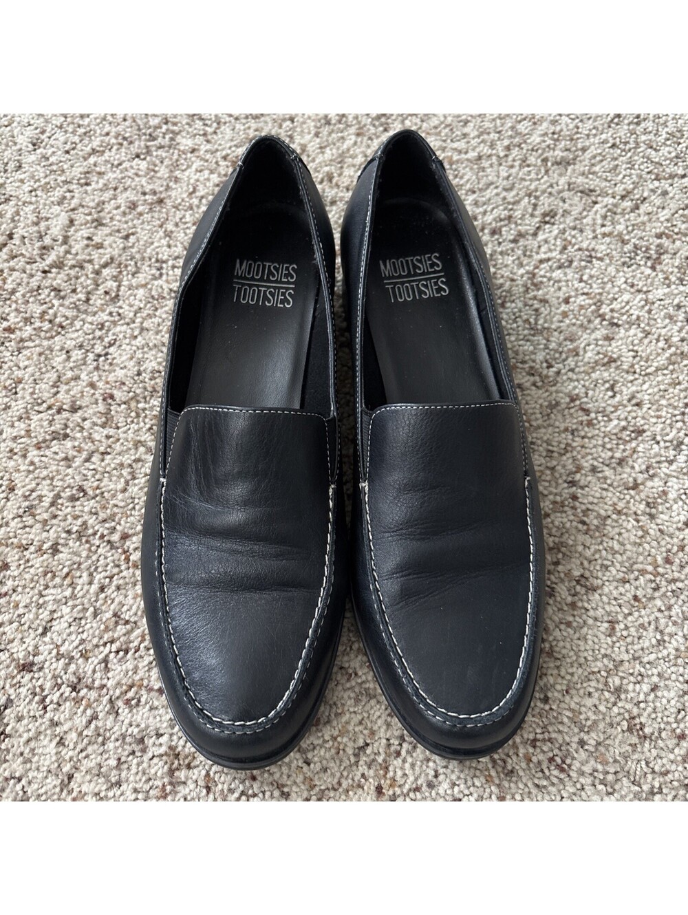 mootsies tootsies Loafer Shoes Black Leather  9.5